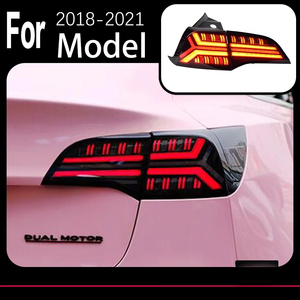 ไฟท้าย LED สำหรับรถยนต์ <span class=keywords><strong>Tesla</strong></span> <span class=keywords><strong>Model</strong></span> <span class=keywords><strong>3</strong></span> ปี 2018-2021 และ <span class=keywords><strong>Model</strong></span> Y ปี 2018-2021 พร้อมไฟเลี้ยวแบบไดนามิก ไฟเบรก ไฟถอยหลัง 12V สีรมควัน/สีชา - Product Image 3