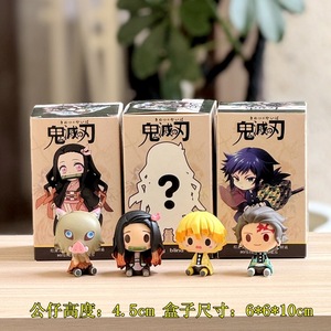 Figurine <span class=keywords><strong>Demon</strong></span> <span class=keywords><strong>Slayer</strong></span> en boîte mystère Tanjiro Nezuko Zenitsu Kanroji Mitsuri, modèle de poupée anime, ornement - Product Image 6