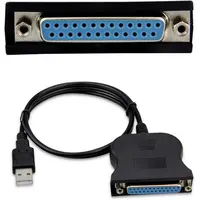USB 2.0 Male untuk 25 Pin DB25 Wanita Port Paralel Printer Kabel Adaptor