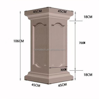 Moule à balustre court en béton robuste, coffrage en plastique haute résistance pour garde-corps d'escalier et décoration extérieure de villa