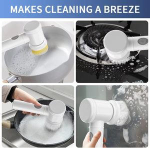 Brosse de nettoyage électrique rotative automatique très vendue pour salle de bain – Balai électrique - Product Image 3