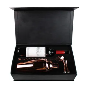 Factory Price Luxury Bar Set Glass Bottle Golden Color Cocktail Shaker Gift Box Set