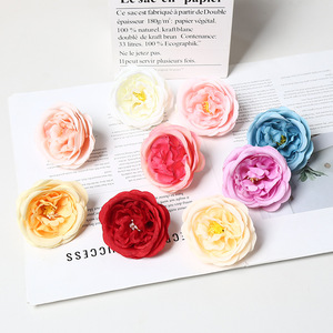 Fleur de pivoine en soie Lichao 7 cm, fleur artificielle réaliste pour la décoration de mariage, la décoration de la maison, l'arrangement de gâteaux - Product Image 2