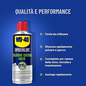 Limpiador de cadena de motocicleta 'WD-40' de 400 ml para limpieza de frenos - Product Image 3