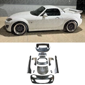 Kit carrosserie complet style OEM en fibre de carbone et fibre de verre pour <span class=keywords><strong>Mazda</strong></span> <span class=keywords><strong>Miata</strong></span> MX5 NC1, comprenant pare-chocs, ailes, jupes latérales, toit rigide et spoiler de coffre - Product Image 1