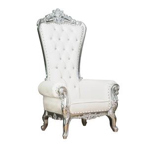 High Quality Wedding White and <strong>Silver</strong> Throne <strong>Chairs</strong> - Product Image 1