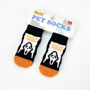 Vente en gros de chaussures confortables en coton pour Halloween, chaussures de <span class=keywords><strong>Protection</strong></span> des pattes de <span class=keywords><strong>chien</strong></span>, chaussettes mignonnes antidérapantes de dessin animé - Product Image 3