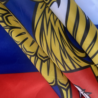 Drapeau du président de l'Empire russe, drapeau personnalisé à double aigle 90 x 150 cm (3 x 5 pieds) CCCP URSS bannière drapeaux russes