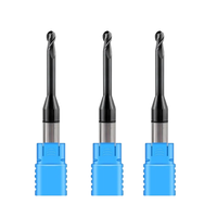Fraise à billes à double denture HRC65, en carbure de tungstène avec revêtement nano noir, outil de fraisage CNC