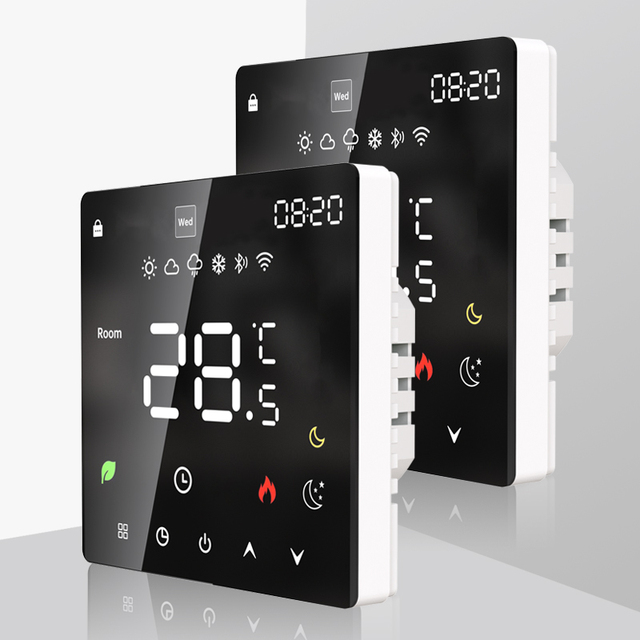 Tuya WiFi Smart Thermostat Electric Floor Heating 3A 16A 20A 240V NTC LCD TRV Water Gas Boiler Temperature Voice Controller K6H