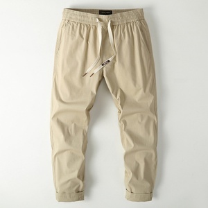 Spring New <b>Men's</b> Embroidered Canvas Mid Rise Straight Stretch Eco-Friendly Casual <b>Overalls</b> Pants 100% Cotton Midweight - Product Image 5