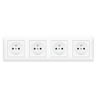 Prise murale tactile PC 220V Europe de haute qualité, nouveau design 16A pour maisons et hôtels, version bipolaire également disponible