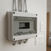 Boîtier de jonction électrique extérieur gris HT-12 Lihon IP65 résistant aux intempéries en plastique ABS pour instruments électroniques et PV
