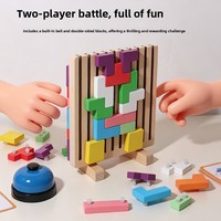 Permainan Puzzle Balok Kayu Anak-Anak-40 Potong Mainan Edukatif untuk Usia 4-6 Tahun Tema Hewan Alam Melatih Berpikir Logis dan Mental