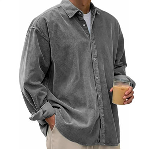 Nuova <span class=keywords><strong>Camicia</strong></span> in Velluto a Coste da <span class=keywords><strong>Uomo</strong></span> a Maniche Lunghe, di Tendenza, Casual, Vestibilità Ampia, Spessa, per Autunno e Inverno, Giacca da <span class=keywords><strong>Uomo</strong></span> - Product Image 1