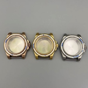 Boîtier de montre 40mm, dos solide en acier inoxydable, verre saphir doré rose pour mouvement NH35 NH36 - Product Image 1