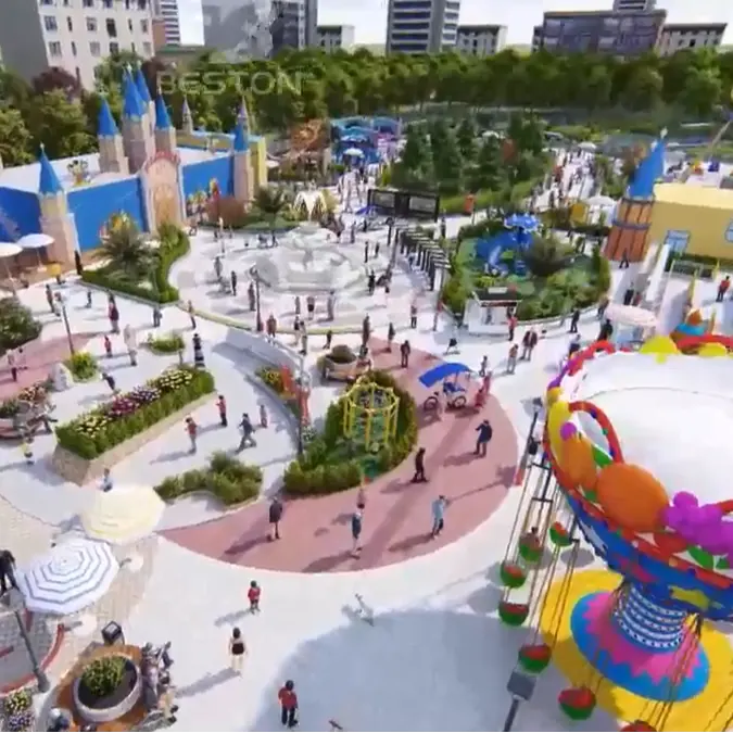 Attrezzature commerciali parco divertimenti per bambini parco giochi all'aperto per la vendita