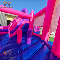 Château gonflable commercial en PVC pour filles, thème licorne, avec toboggan et zone de saut, pour location, capacité 20 personnes