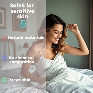 Bộ Ga trải giường nối đất-5% sợi bạc, 95% cotton hữu cơ-Giảm EMF & Tĩnh-bao gồm các phụ kiện miễn phí vận chuyển - Product Image 6