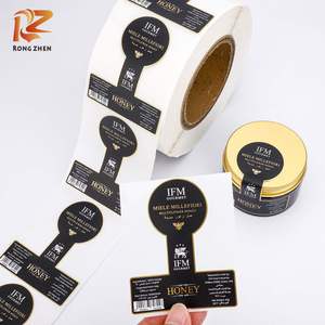 Étiquette de miel personnalisée IFM GOURMET, irrégulière, autocollante, imperméable, résistante à la chaleur, écologique, avec code-barres pour l'emballage alimentaire - Product Image 1