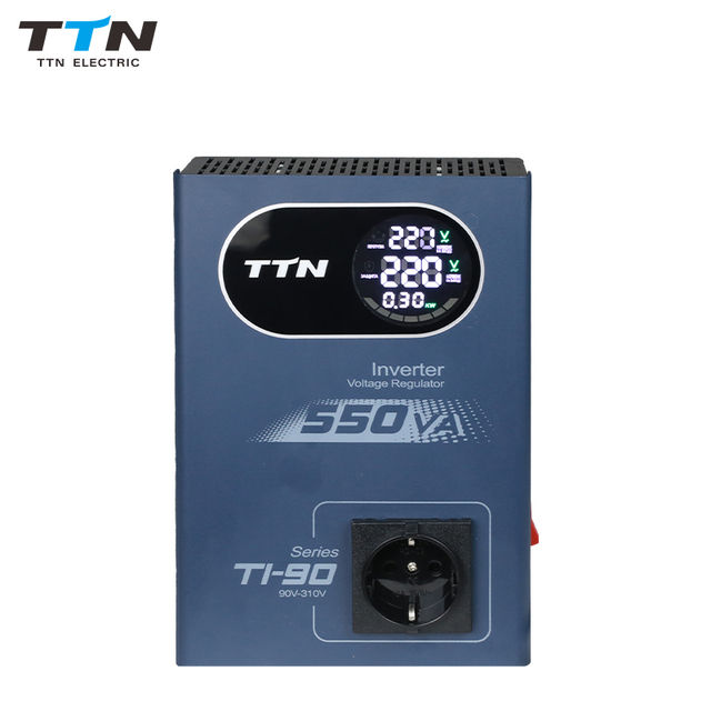Single-Phase 550VA AC Inverter Voltage Regulator 220V Output Stabilizer High Frequency LED Digital Display for Home Use 50Hz