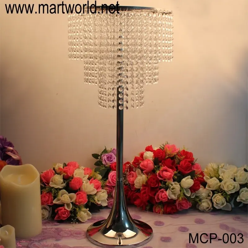 Nouvelle vente En Gros lustre en cristal centres de table de mariage, centre de table de mariage, pièce maîtresse pour la décoration de mariage (MCP-003)