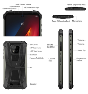 โทรศัพท์มือถือ <span class=keywords><strong>Ulefone</strong></span> <span class=keywords><strong>Armor</strong></span> <span class=keywords><strong>8</strong></span> ระบบปฏิบัติการ Android 10 ทนทาน รองรับ 4G NFC ชิปประมวลผล Helio P60 หน่วยความจำ <span class=keywords><strong>4GB</strong></span>+<span class=keywords><strong>64GB</strong></span>  โทรศัพท์แบบ Octa-core รองรับ 2.4G/5G WiFi หน้าจอ 6.1 นิ้ว กันน้ำ - Product Image 3