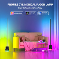 Lámpara de Pie LED RGBIC Regulable con Función de Sincronización Musical para Fiestas/Luces de Interior