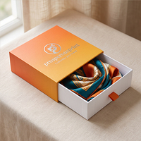 Nouvelle conception de boîte à tiroir en carton rigide, boîte personnalisée avec logo personnel pour l'emballage de cadeaux, foulards, serviettes, sous-vêtements, chaussettes, boîte à tiroir en papier