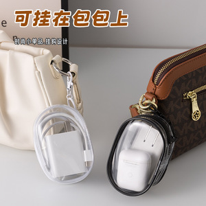 Bolsa organizadora portátil para almacenamiento de cables, 10,3 cm x 7 cm x 4 cm, para viajes y gestión de cables de carga - Product Image 3