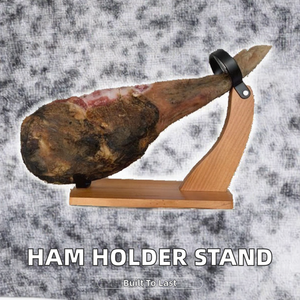 Porte-<span class=keywords><strong>jambon</strong></span> écologique à un seul niveau, sur pieds en bois, personnalisé, de la marque JUNJI Kitchenware, pour <span class=keywords><strong>charcuterie</strong></span> et viande séchée. - Product Image 2