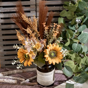 Ramo de Girasoles Artificiales Fukuyama, Tela Plástica Tejida, Decoración para Bodas y Hogar CF01318 - Product Image 1
