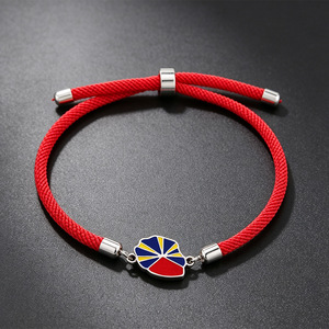 Pulsera de mapa chapada en oro de 18 quilates antideslustre - Brazalete esmaltado de Reunión, <span class=keywords><strong>Martinica</strong></span>, Guadalupe, Guyana - Joyería bohemia al por mayor - Product Image 4