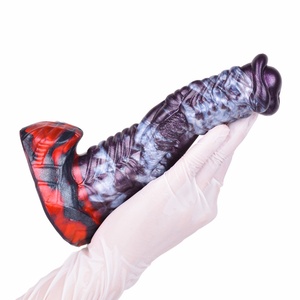 Dildo de silicona con forma de animal para principiantes, con fuerte ventosa, dildo de monstruo de fantasía, plug anal de dragón, juguete sexual para mujeres y hombres - Product Image 6