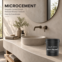 Système de revêtement mural et de sol en micro-ciment acrylique magique imperméable pour surfaces murales et de sol intérieures et extérieures