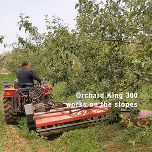 جرار صغير الحجم بجانب خلفي بقوة 40 حصانًا من Orchard Vineyard مزود بذراع دوارة ومحراث بقوة Sedis بقوة 300C من Orchard King