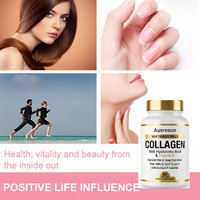 Compléments alimentaires pour blanchir la peau Springland OEM Marine Collagen avec acide hyaluronique et vitamine C, capsules de collagène pour les cheveux, la peau et les ongles