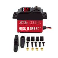 Servo numérique RC expert AGFRC B53BHL V2 31KG 0.090Sec avec moteur brushless, double roulements et engrenages métalliques pour camion tout-terrain 1/10 et robot
