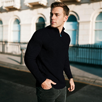 Expédition rapide, stock disponible, pull en tricot pour homme, décontracté, quotidien, extérieur, manches longues, col rond, tricot chaud, pulls pour homme