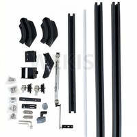 Système de porte coulissante invisible pour bus, 1,2 m, rail en acier, vis, cuisine extérieure, chambre, durable, insonorisé, porte plate