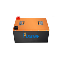 Batterie au lithium LiFePO4 Aimi 36V/48V/72V 100Ah pour moteur de bateau et chariot de golf, durée de vie de 6000 cycles, protection BMS intégrée