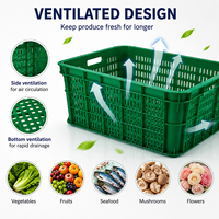 Panier à légumes durable et ventilé, non pliable, en plastique tressé, grande capacité, pour rangement de cuisine, vente en gros, utilisation OEM
