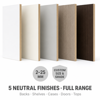 Panneau MDF mélaminé pleine épaisseur de 2 mm à 25 mm, panneau de fibres sur mesure pour meubles, construction et décoration