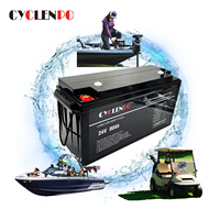 Baterai Lithium Ion CYCLENPO Tahan Air Ip67 Deep Cycle Lifepo4 24V 80ah untuk Motor Trolling/perahu/motor trolling listrik