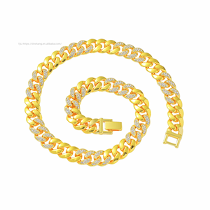 Glossy Splicing <b>Cuban</b> <b>Chain</b> Necklace Hipster Nightclub Personalized Collarbone <b>Chain</b> Tanjing Fashion Lijing Necklace - Product Image 1