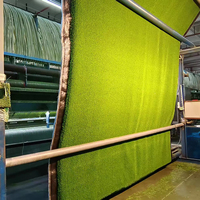 Gazon synthétique en monofilament PE vert personnalisable pour terrain de sport, aménagement paysager extérieur, practice de golf, drainage intégré