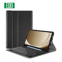 Casing Tablet PU Pelindung Penuh untuk Tab, Keyboard Nirkabel Magnetik yang Dapat Dilepas, Casing Tablet