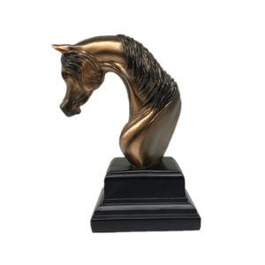 Weivista Antieke Bronzen Hars Arabische Paardenbeeld Sculptuur Spelshow Award Trofee - Product Image 5