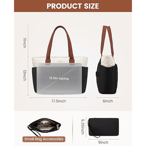 Bolsa de Mano Nueva, Moderna, Informal, Tipo Tote, para Viajes, Acolchada, para Portátil, para la Escuela, Gimnasio, Mujeres, Maestras, Enfermeras, Trabajo - Product Image 5