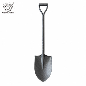 Pala <span class=keywords><strong>de</strong></span> Acero <span class=keywords><strong>de</strong></span> una Pieza con Mango Metálico en D, Pala <span class=keywords><strong>de</strong></span> Excavación Resistente para Construcción, <span class=keywords><strong>Granja</strong></span>, Jardín, Venta al por Mayor - Product Image 1